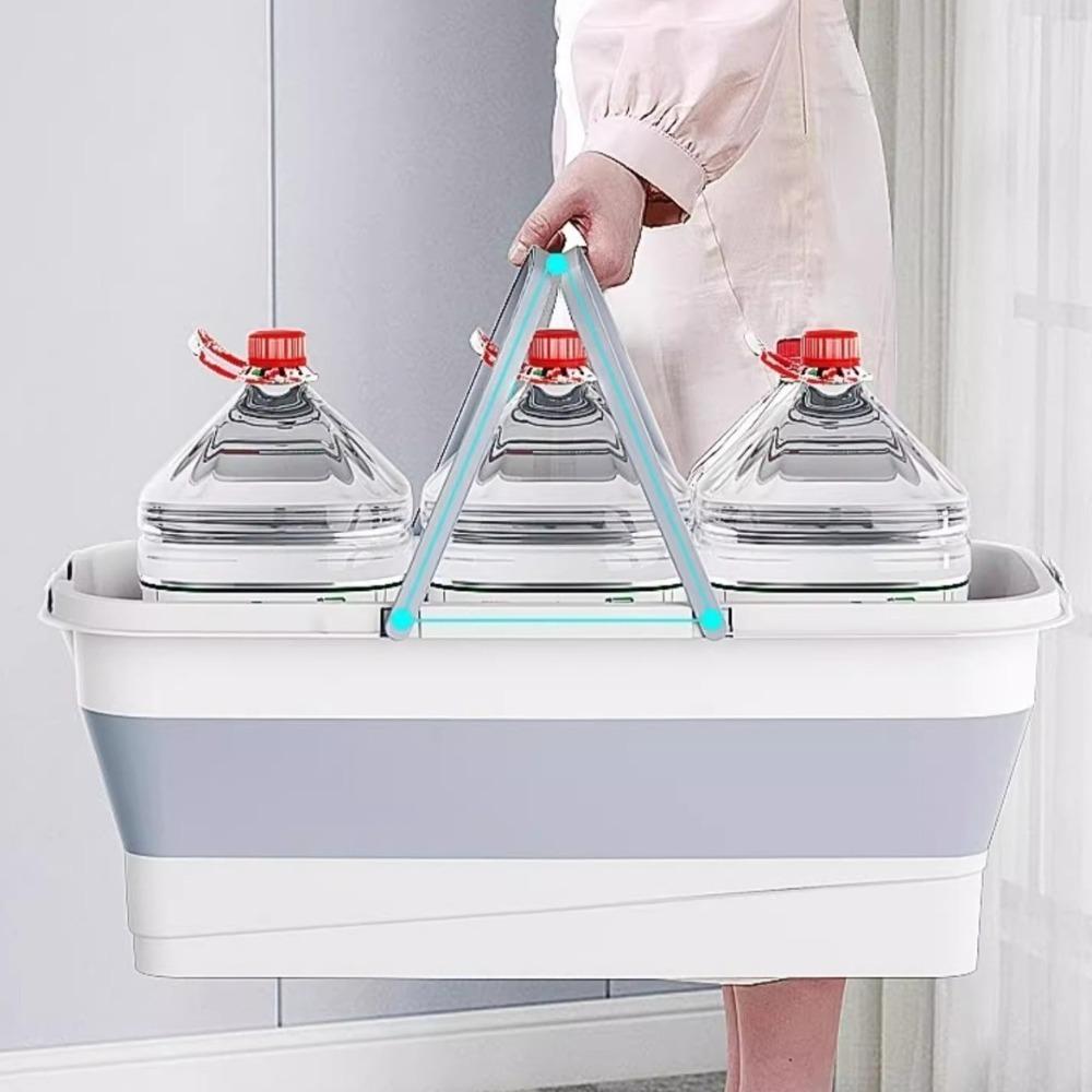 Rectangular Laundry Barrel Space-Saving Washing Basin Foldable Mop Bucket Car Wash