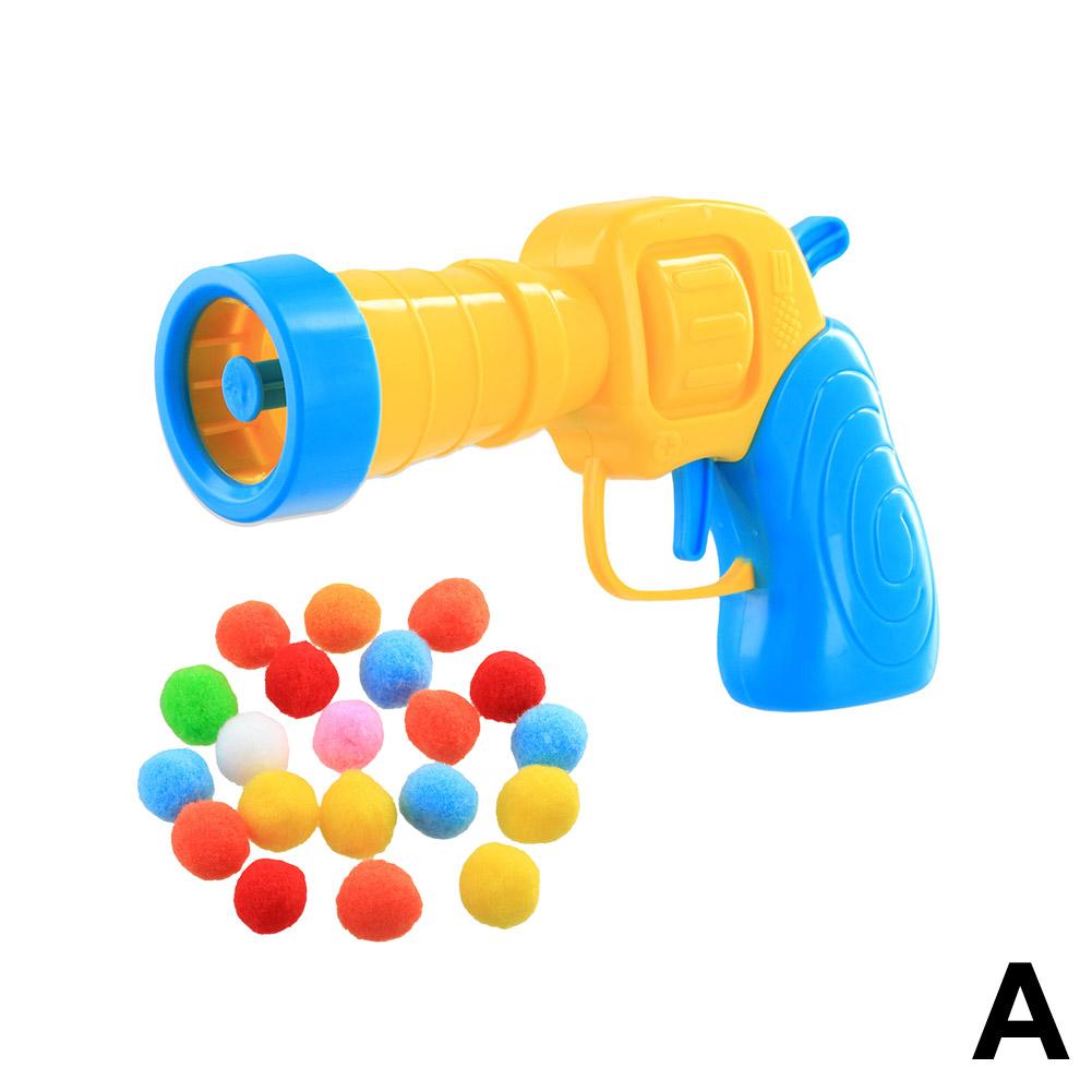 Cat Plush Toy Gun Plush Launcher Silent Interactive Tool Mini Shooting Gun Games Stretch Plush Ball for Toys Pet Supplies