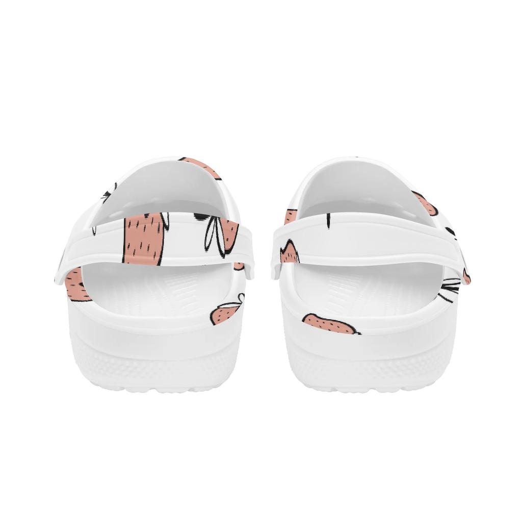 Fun Printed EVA Travel Clogs Unisex Easy Clean Breathable Travel Use Slip On Beach Garden Daily Walking Casual Slippers Beach Wear