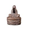 Ceramic Zen Incense Burner: Indoor Aromatherapy & Tea Table Decor for Agarwood and Sandalwood Coils, Chinese Coarse Pottery Design.