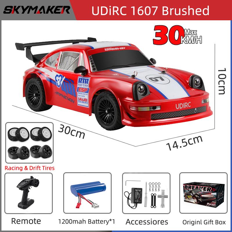 Professional RC Racing Car 1/16 UD1604 UD1603 Ud1607 RC Car High Speed 2.4G Brushless 4WD Drift Remote Control Drift Car Toy for Boys Brushless Motor