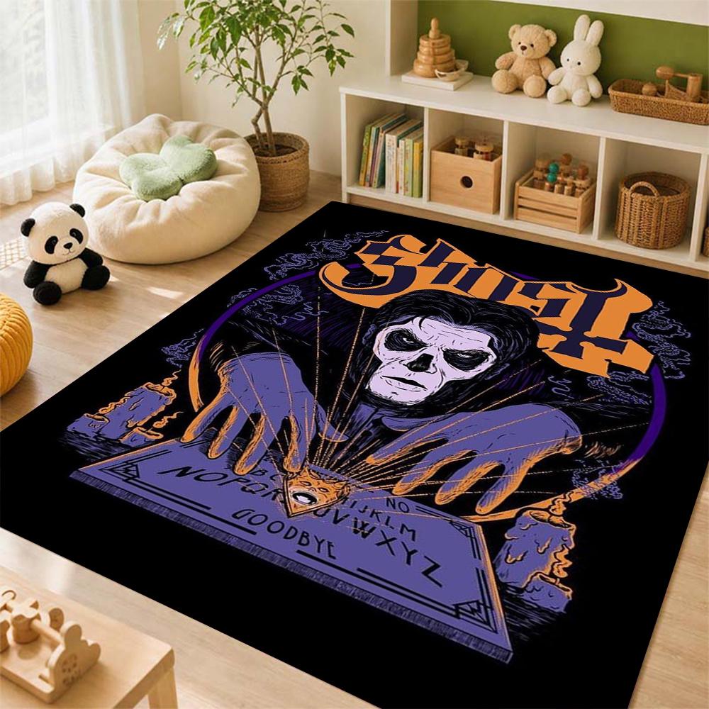 Dark Gothic Skeleton Bishop Rectangular Rug Soft Nonslip Carpet For Hallway Doorway Kitchen Home Decor Great Holiday Gift