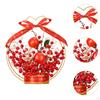 Fake Flower Blessing Bucket Desktop Ornament Chinese Year Decoration Spring Festival Decor for