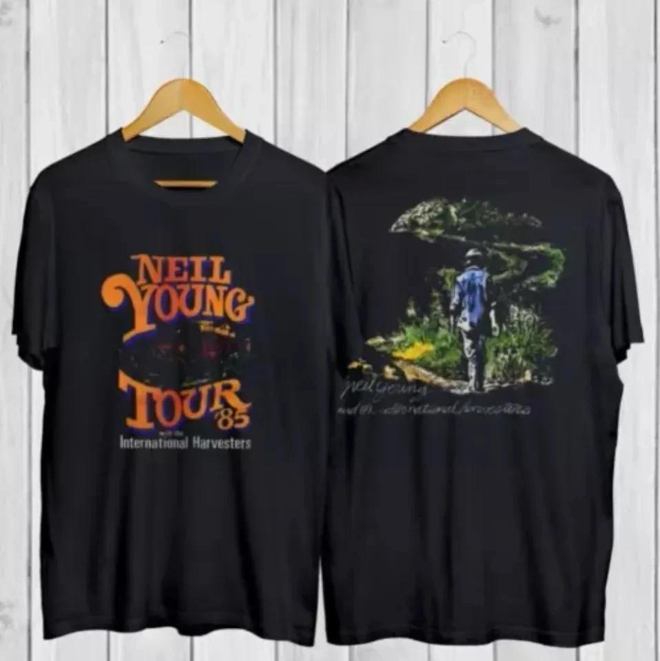 Neil Young Tour 1985 Rock Music Concert T-T-Shirt, Neil Young Tour  85 T-Shirt 3XL