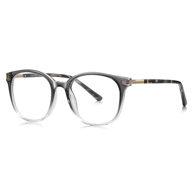 

New Fashion TR90 Glasses Frame Anti Blue Light Eyeglasses for Woman Prescription Reading Glasses Custom Myopia Glasses 0 to -600 plastic demo lens сірий