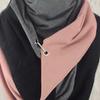 Women Casual Printing Scarf Fashion Retro Multi-Purpose Shawl Button Scarf