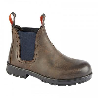 Boys Waxy Leather Ankle Boots
