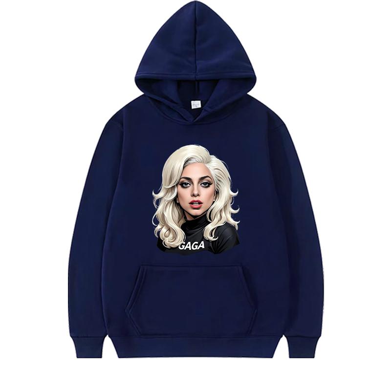 Felpa Grafica Classica Lady Gaga Uomo Donna Vintage Manica Lunga Felpa di Alta Qualità Con Stampa Oversize Casual Felpa Unisex