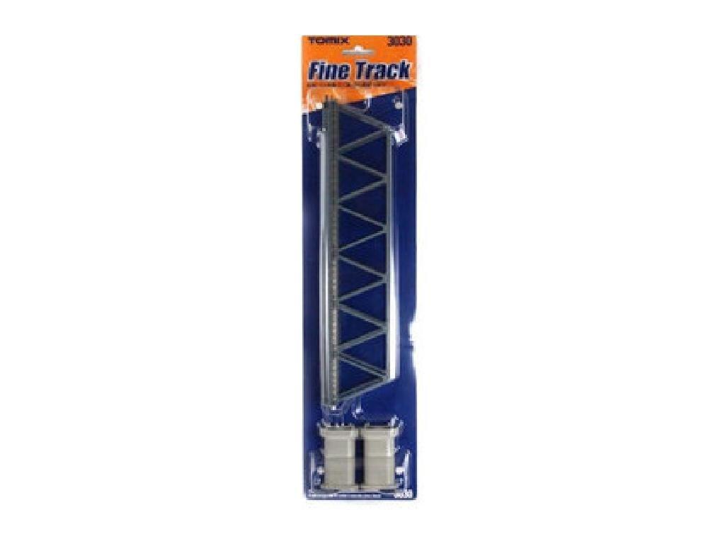 TOMIX N Gauge Truss with 2 PC Model Railroad Supplies Single-Track Bridge, F, Blue, Piers, 3030,