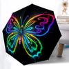 1pc Neon Butterfly Automatic Folding Umbrella - Compact 8-Rib Design, Durable Plastic & Iron, Lightweight for Outdoor Daily Use215