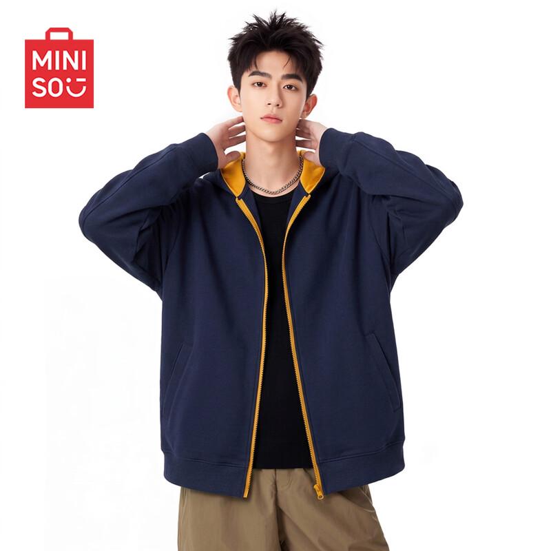 MINISO American Style Heavyweight Zipper Hooded Sweatshirt