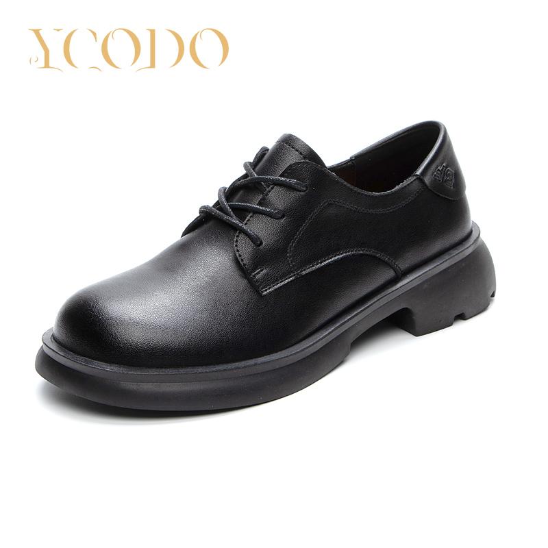 

Женские и студенческие повседневные лоферы из натуральной кожи на лето, весну и осень 35 чёрный