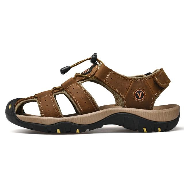 Genuine Leather Men Shoes Summer New Large Size Men 'S Sandals Men Sandals Fashion Sandals Slippers Big Size
