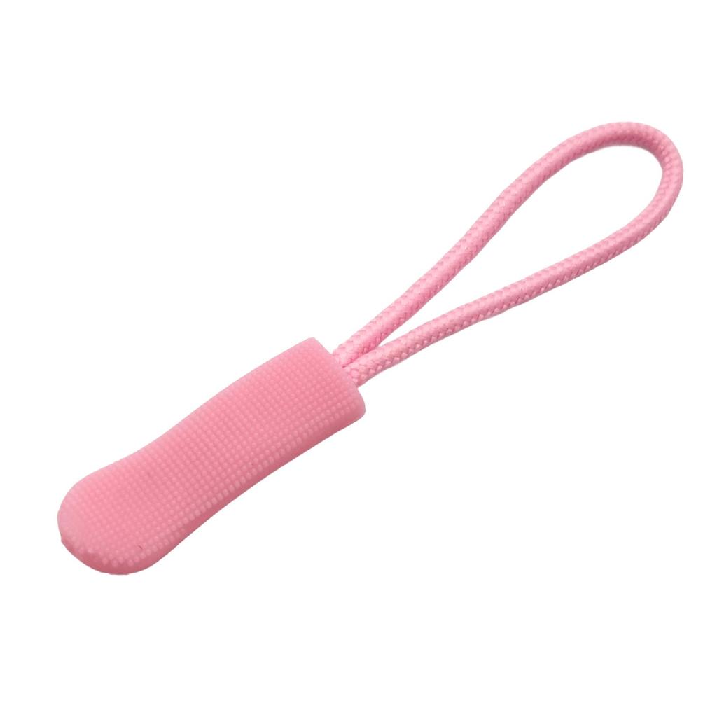 Colored PVC Zipper Pull Rope with Removable Drawstring and Rubber Pull Tab for Bags and Luggage