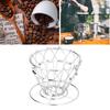 Coffee Filter Stand DripType 3Holes Foldable Stainless Steel CakeType Coffee Filter Holder(Gold )
