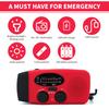 Solar Emergency Radio with LED Flashlight SOS Alarm Weather Forecast Emergency Crank AM/FM Radio USB Mobile Phone Charger