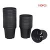 100 Pack 6 Inch Nursery Pots For Plants Plastic Plant Pots with Drainage Holes