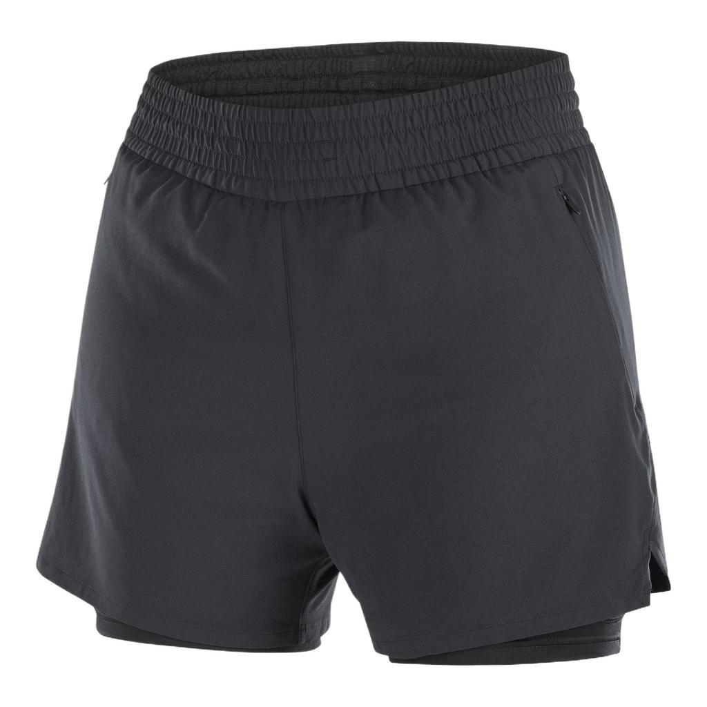 Salomon Shkout Core 2 In 1 Soft Comfortable Breathable Sports Shorts Women shorts Black C24523