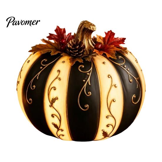 Thanksgiving Home Decorations Fall Pumpkin Decor, Autumn Harvest Resin Figurine, Vintage Entryway Table Seasonal Display Centerpiece for Halloween