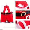 1/3/6PC Santa Claus Pants-Shaped Candy Bas Christmas New Year Decor Party Favors Gift Packing Festival Reusable Wine Bottle Bag