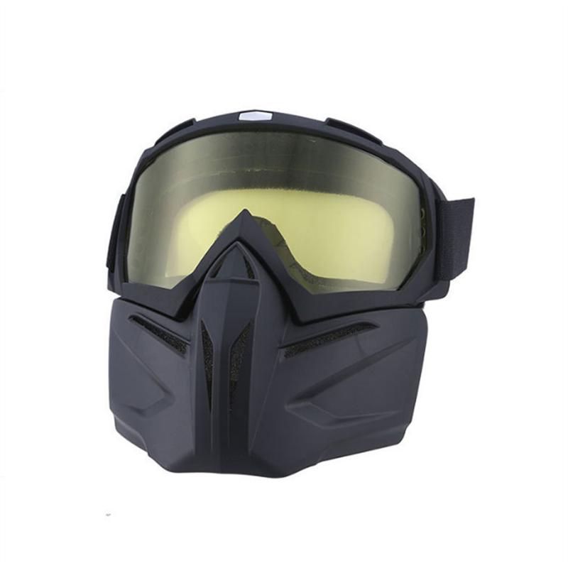 Tactical CS Paintball Goggles Mask Windproof Anti-Fog Protective Detachable Adjustable Cycling Motorcycle Helmet Glasses