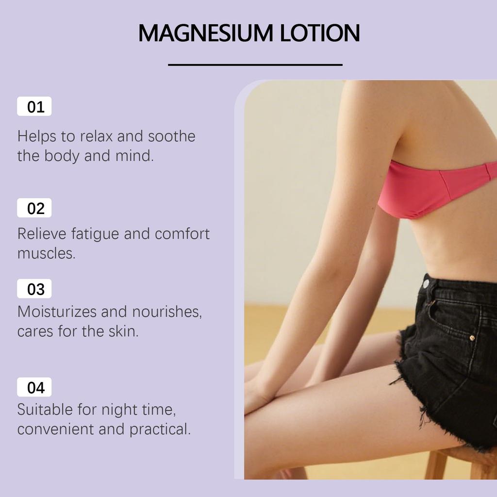Magnesium Lotion Muscle Tension Magnesium Extract Skin Care Lotion Moisturizing Lotion Magnesium Skin Lotion Deep Sleep,100ml