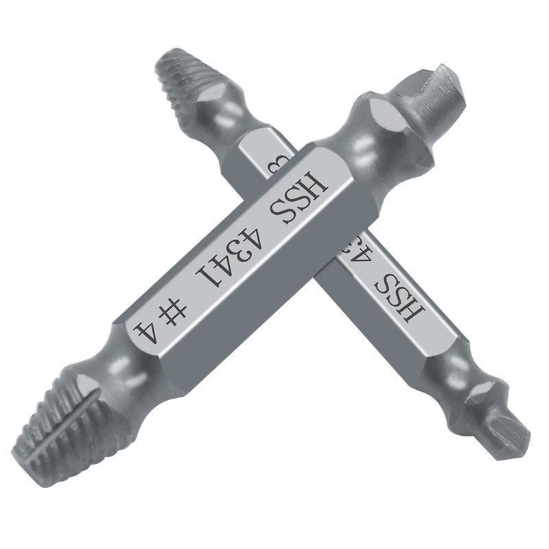 6-Piece Double-Headed Screw Extractor and Stripped Wire Repair Tool Set