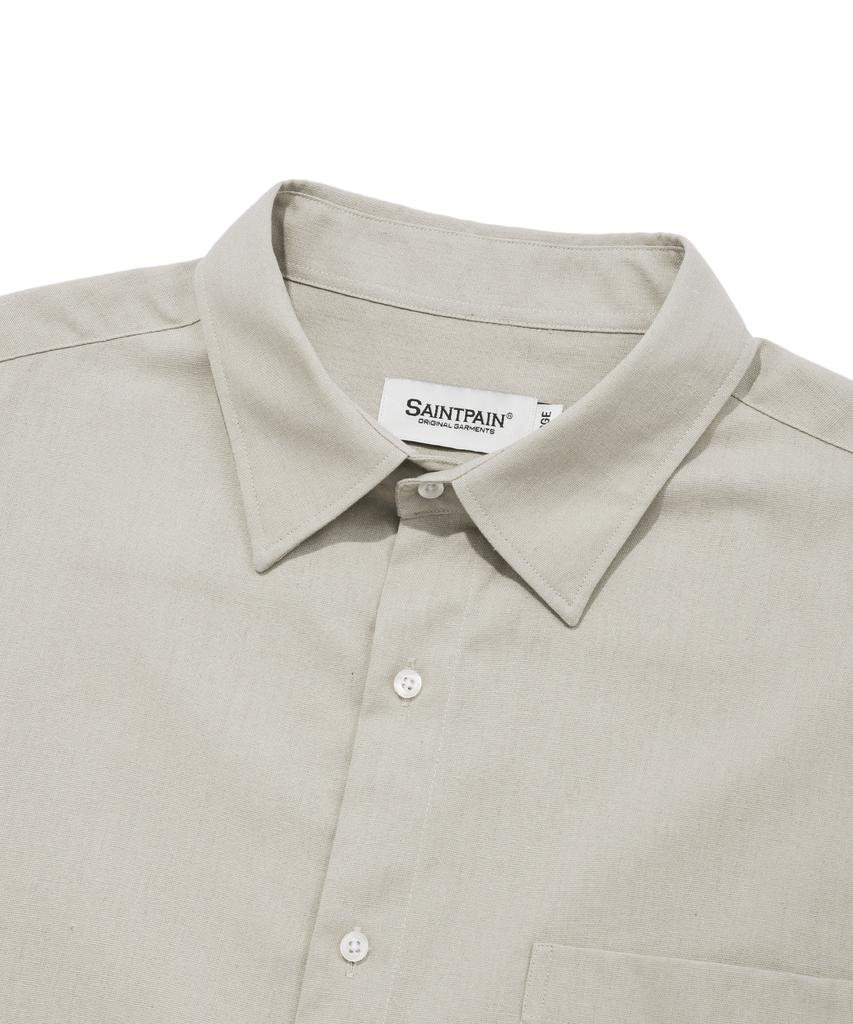 SAINTPAIN Sp City Boy Linen Pocket Oversized Shirt - Beige
