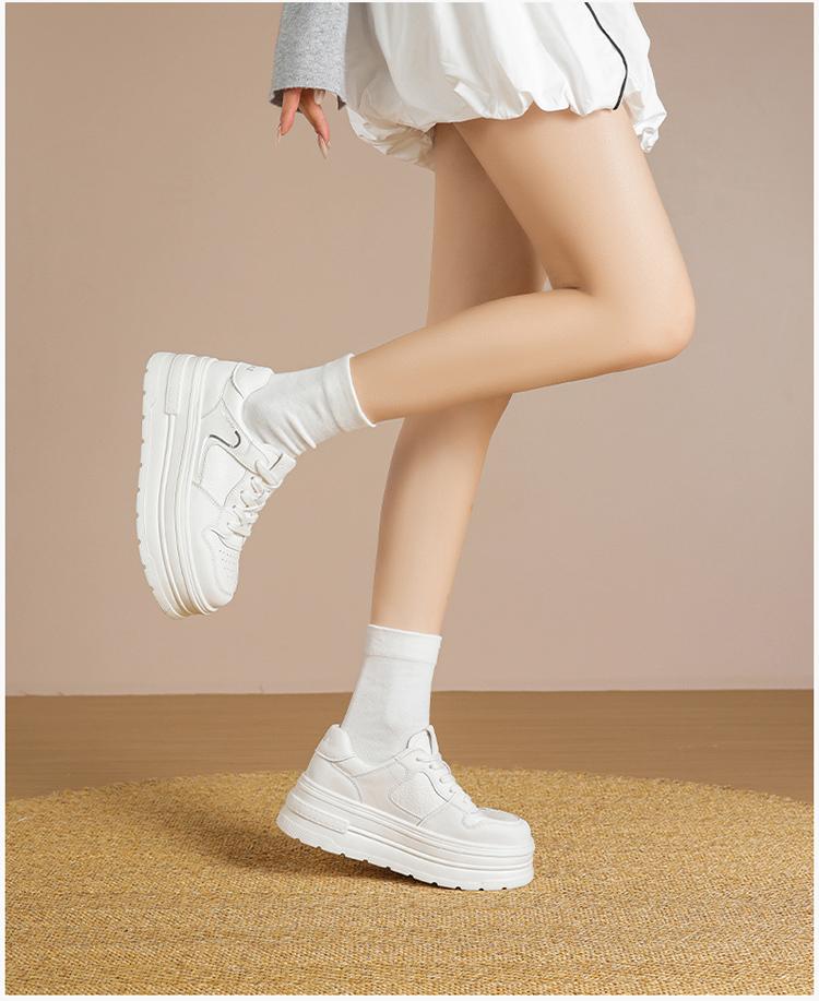 Thick Soled White Shoes for Women