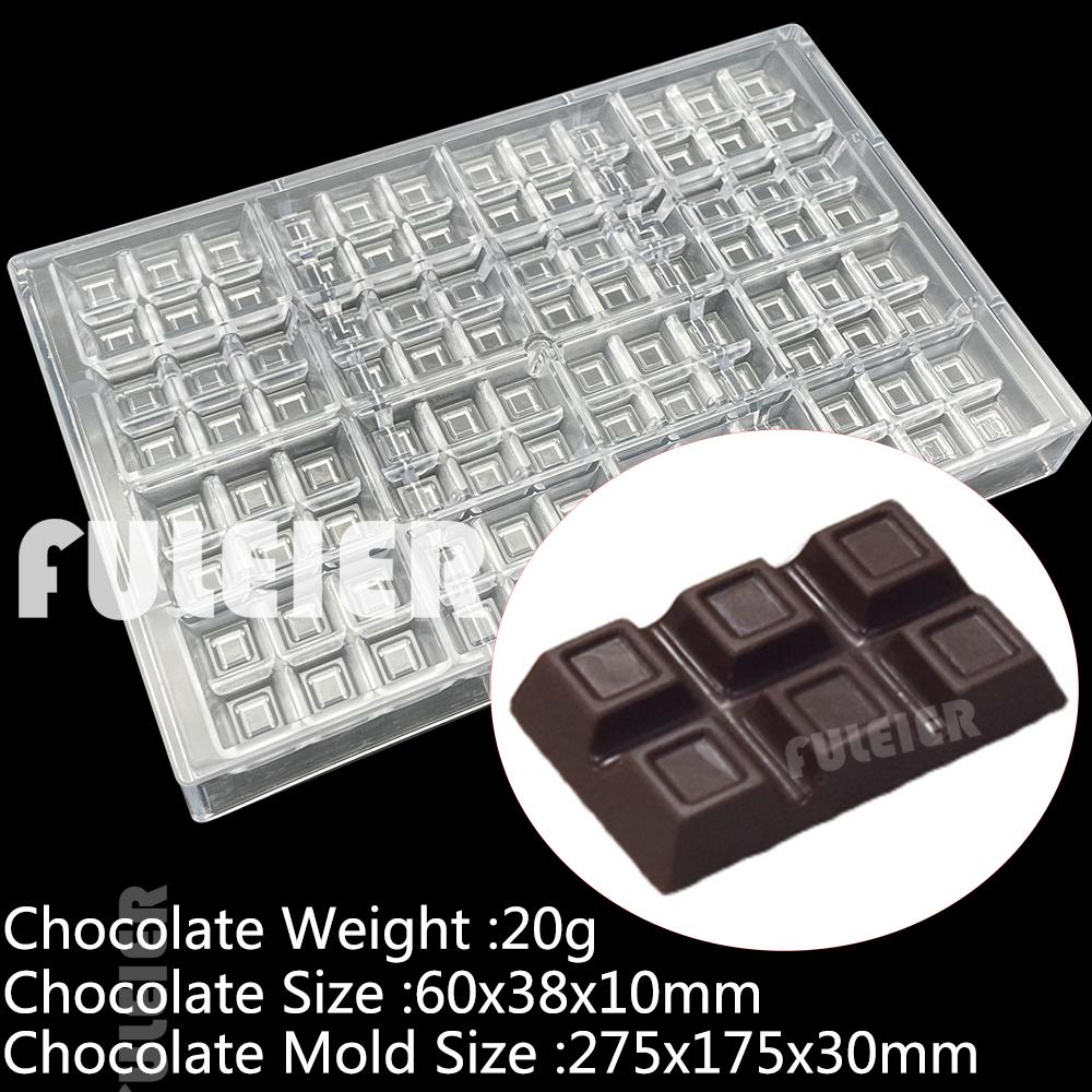 Chocolate Bar Mold Baking Confectionery Tools For Cake Decoration Pastry Polycarbonate Chocolate Mold