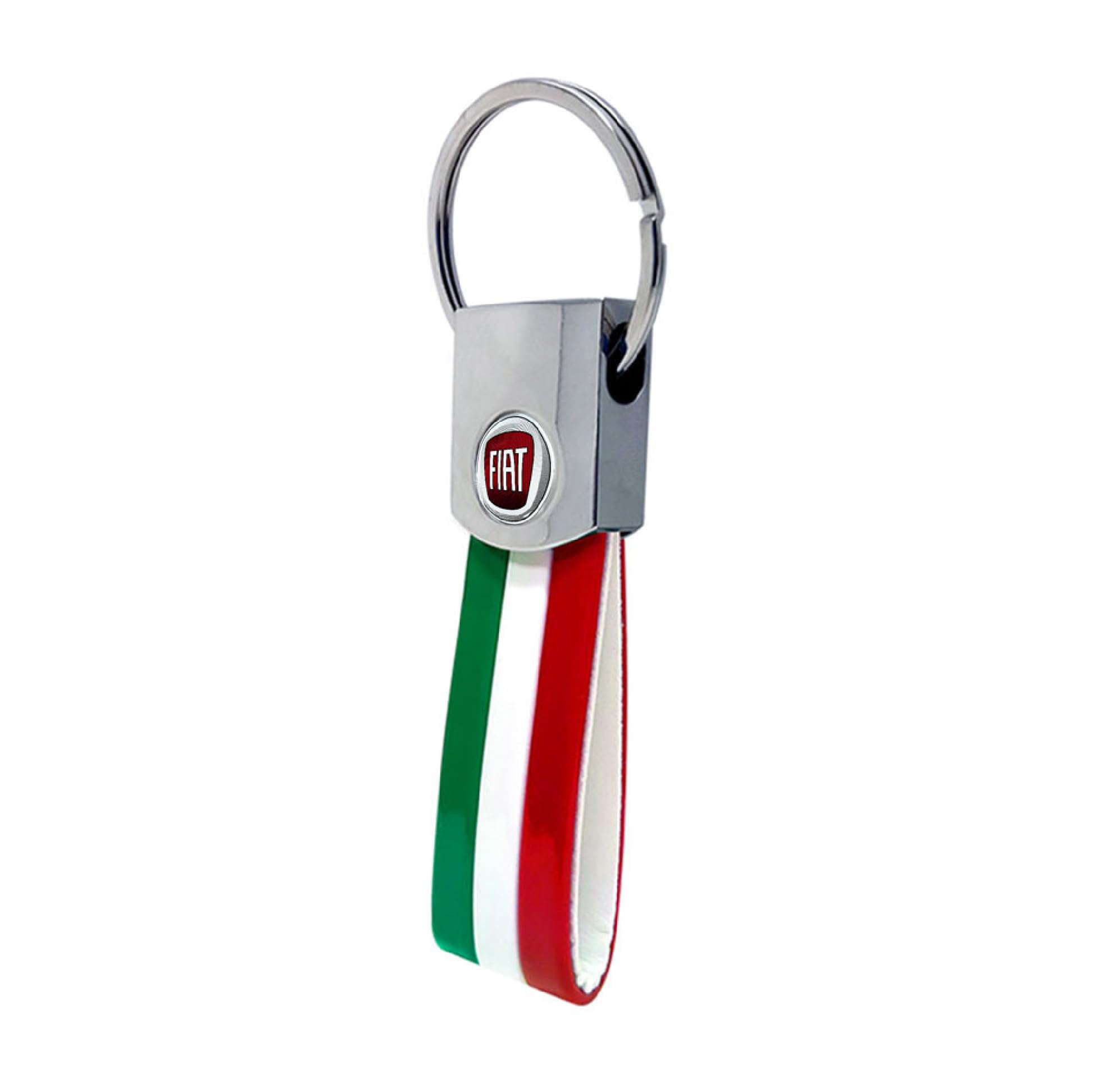 [Quattroerre] Fiat Accessory Key Chain Genuine MADE IN ITALY (Italian Color), Italian Color 9cm x 3.5cm