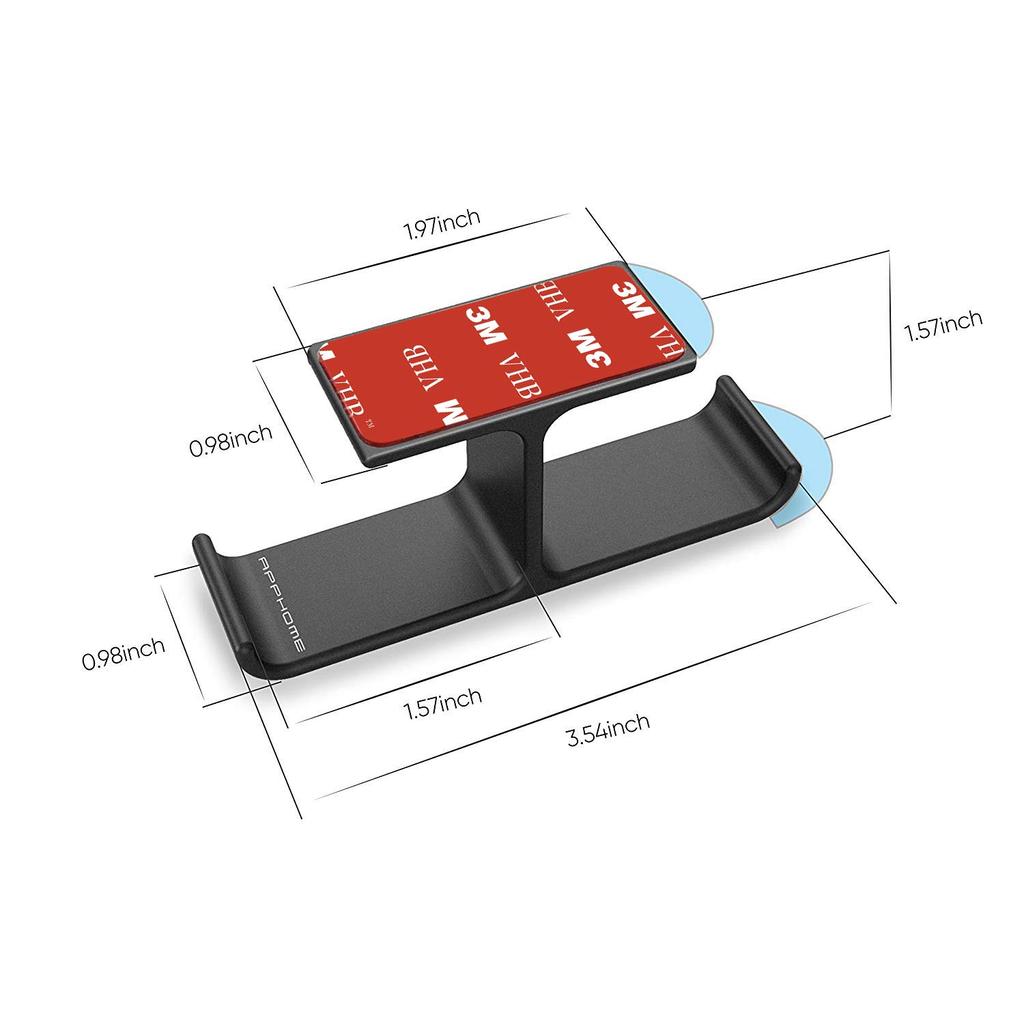 APPHOME Headphone HangerHeadphone Holder with Aluminum Clamp, Black