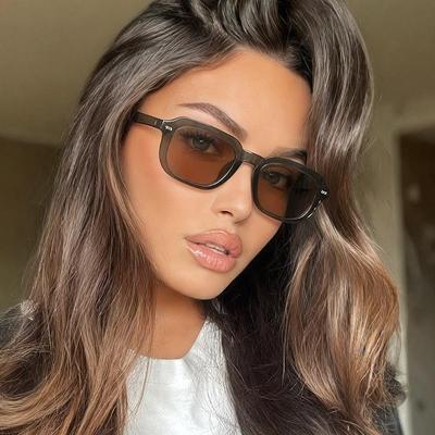 Small Square Frame Rice Nail Sunglasses - European American Style, Trendy Sun Protection Accessories