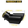 Car Exhaust Pipe Tail Rear Tip Muffler Auto Accessories Replace Kit Black AUXITO