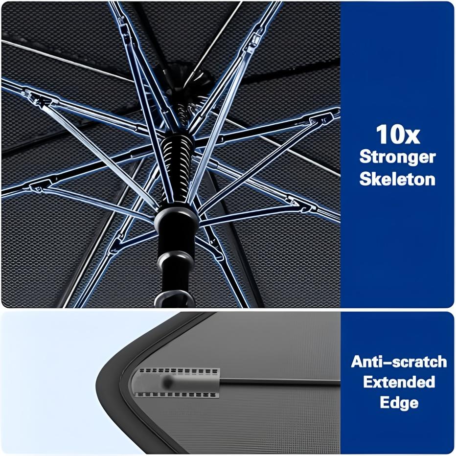 Car Windshield Sun Shade Umbrella 2026 Foldable Car Front Sunshade Auto UV Block Interior Protector Parasol Car Visor Covers Dome Lights 6