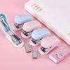 Office School Supplies Mini Small Stapler Student Cartoon Portable Test Paper Binding Machine Multi Functional Kawai Stationery