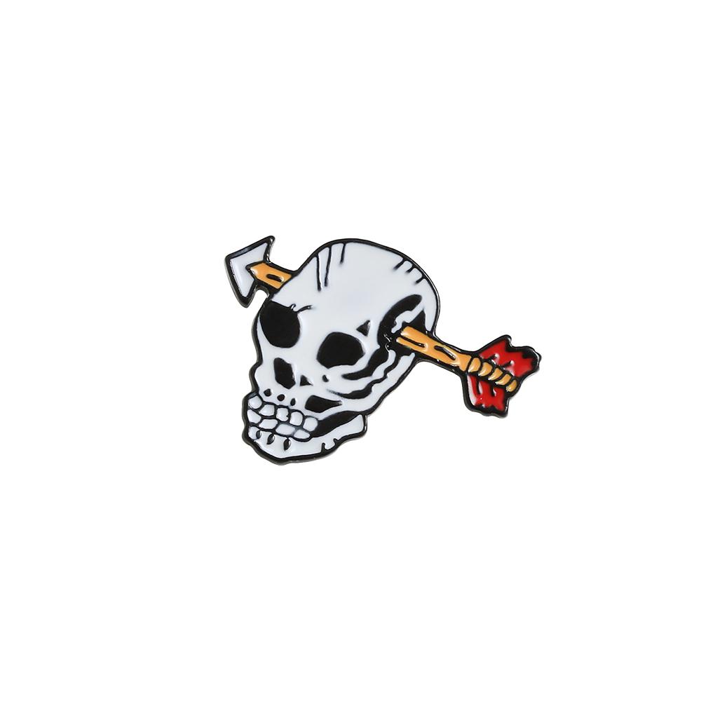 Happy Halloween Theme Brooch Trick or Treat Enamel Pin Skull Grim Reaper Ghost Backpack Jeans Badge Dark Punk Accessories Friend