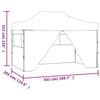 Tente pliable - vidaXL - 3 x 4,5 m - Imperméable - 4 parois latérales - Bleu