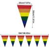 5/10M Rainbow String Bunting Polyester 10/20 Flags Rainbow Pennant Banner Colorful Stripes LGBT Hanging Flags for Indoor/Outdoor