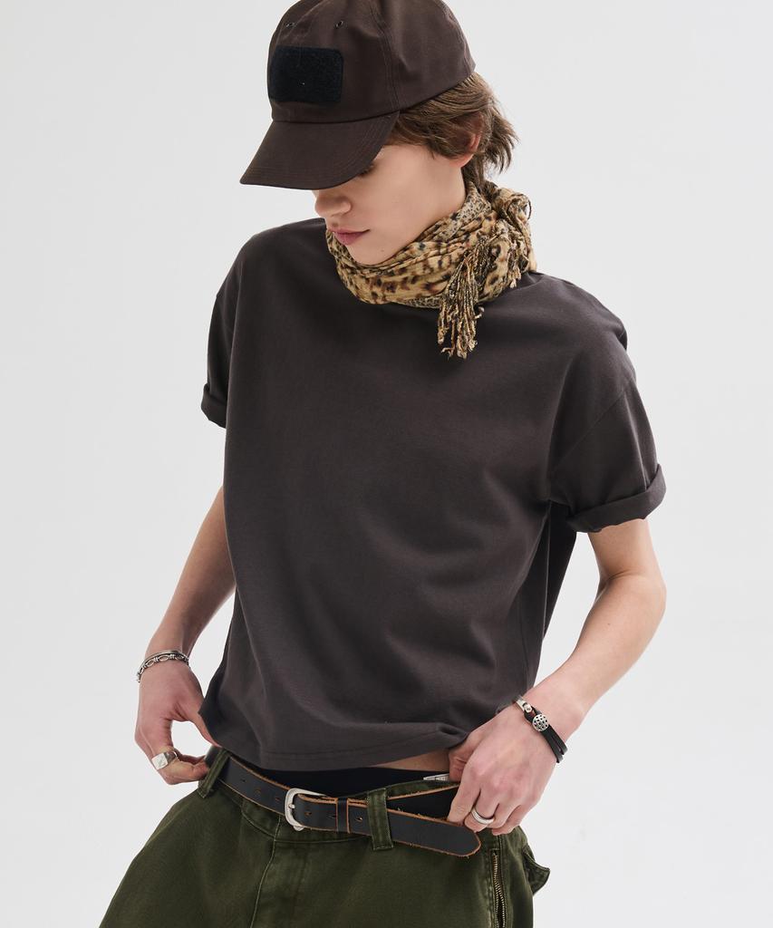 LEIRE Essential Crop T-Shirt [Charcoal]
