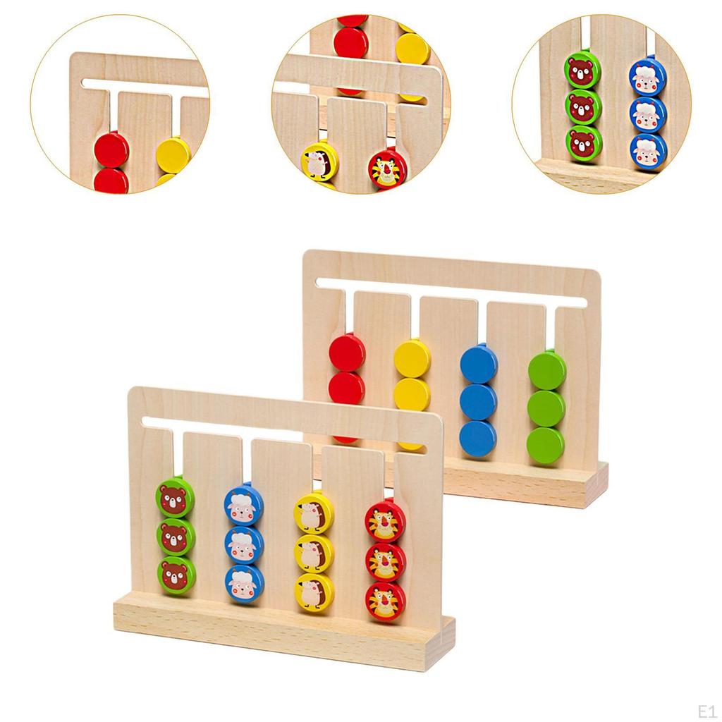 Slide Puzzle Logical Game Sliding Color and Shape Matching for Boys Girls Age 3 4 5 6 7 Years