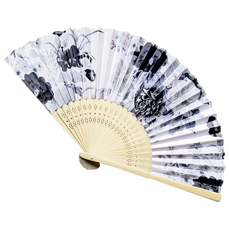 

Large Folding Hand Fan Vintage Floral Fan for Women Girls Wedding Festival Dance Gift Performances Home Decorations