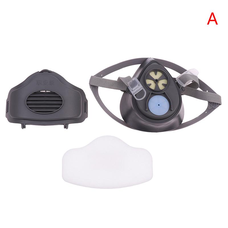 

Половина лица Пылезащитная маска Респиратор Пыленепроницаемая рабочая резиновая маска Хлопковый фильтр для DIY Чистка дома Плотник Строитель Полировка