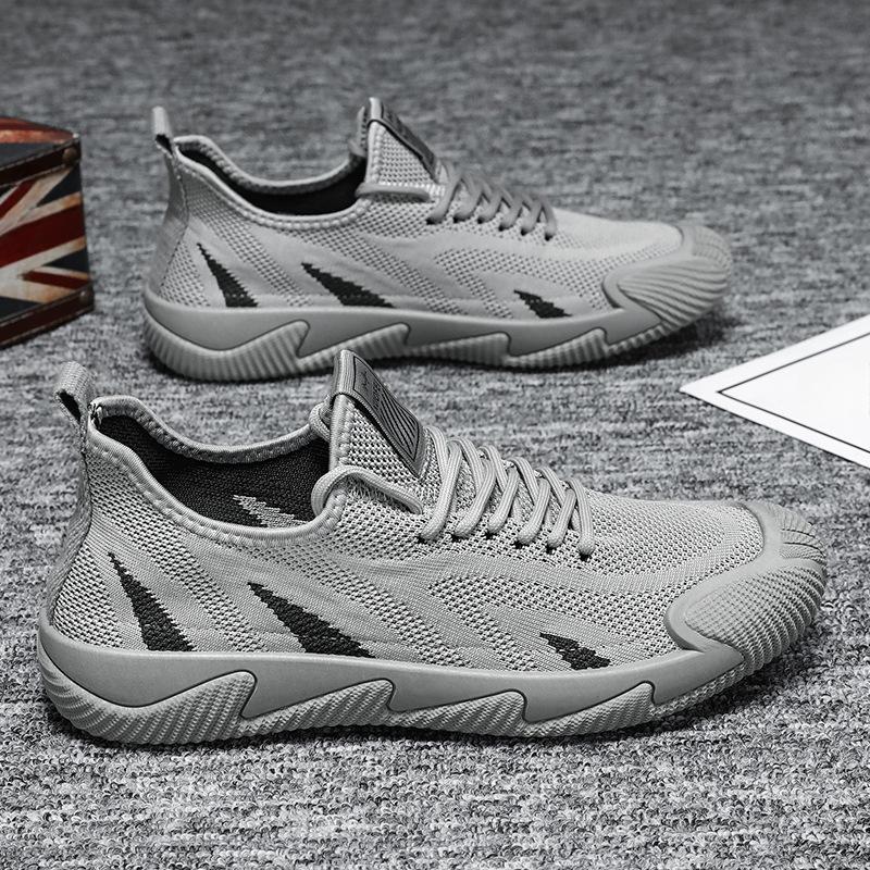 Summer Breathable Casual Men's Sports Mesh Shoes Versatile Running Soft Soled Fly Woven Mesh Shoes