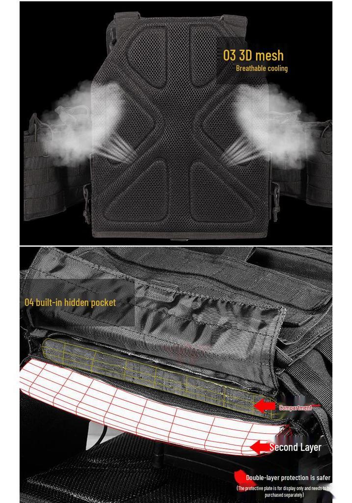 Taktyczny kamizelka plate carrier 6094 z szybkim wypięciem, kamuflaż