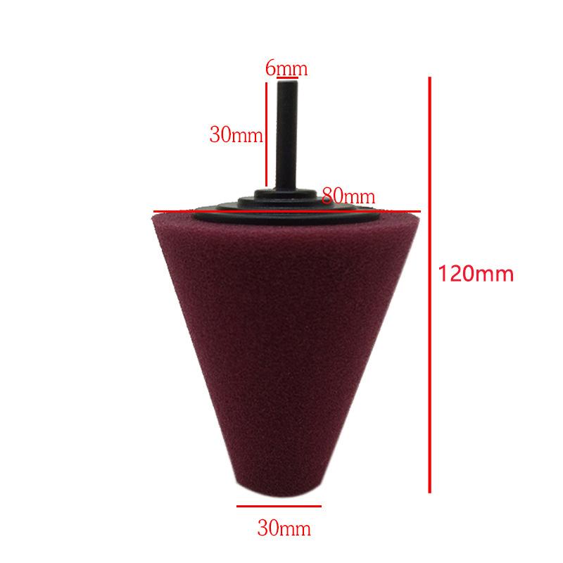 Car Burnishing Foam Sponge Power Drill Tool Polishing Sponge Pad Cone Shaped Buffing Tools Set for Car Polisher Wheel Hub