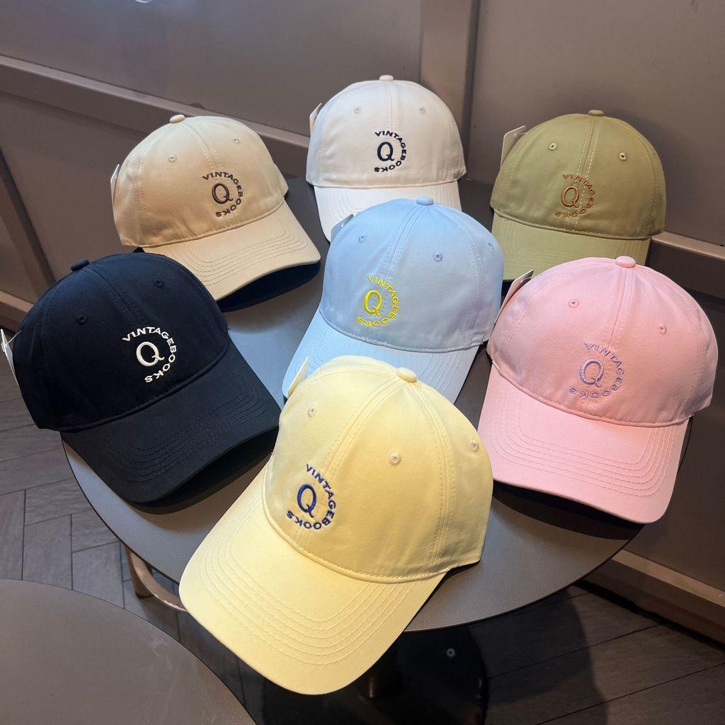 Cappellino da Baseball in Cotone Ricamato con Lettere e Protezione Solare per Uso Casual