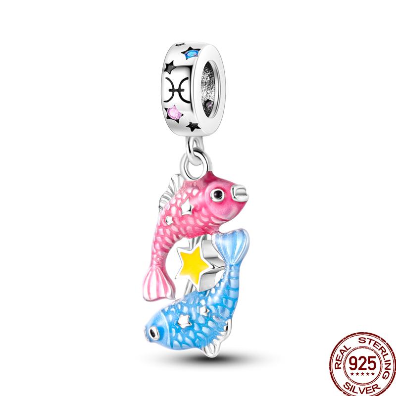 12 Constellation Series Charms Copper Constellation Pendant Suitable For Pan Original Bracelet Diy Jewelry Gift