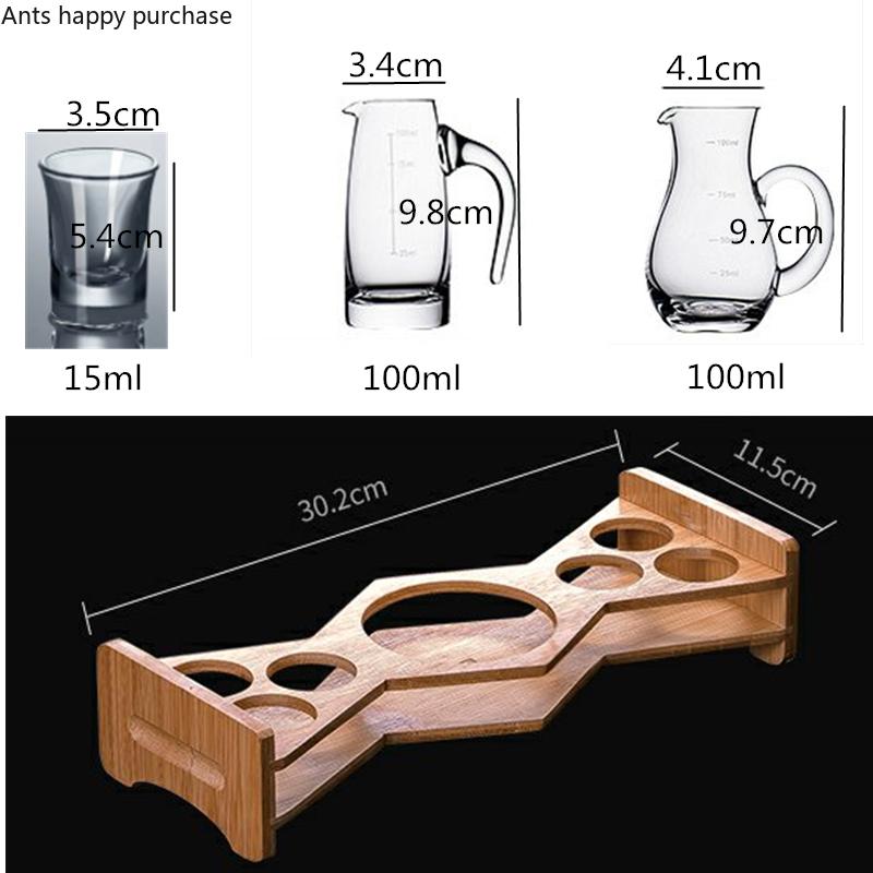 15ml Wine Glass 100ml Hip Flask Drinkware Dispenser Wine Glass Set Combination Transparent Glass Cup Wine Set Exquisite Gift