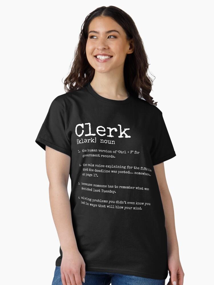 Clerks Clerk Definition in white Classic T-Shirt